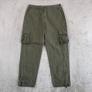 Anine Bing Ripstop Cargo Paratrooper Pants in Army Green Women Medium Distressed